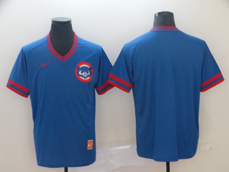 Men's Chicago Cubs Blue Blank Team Jersey